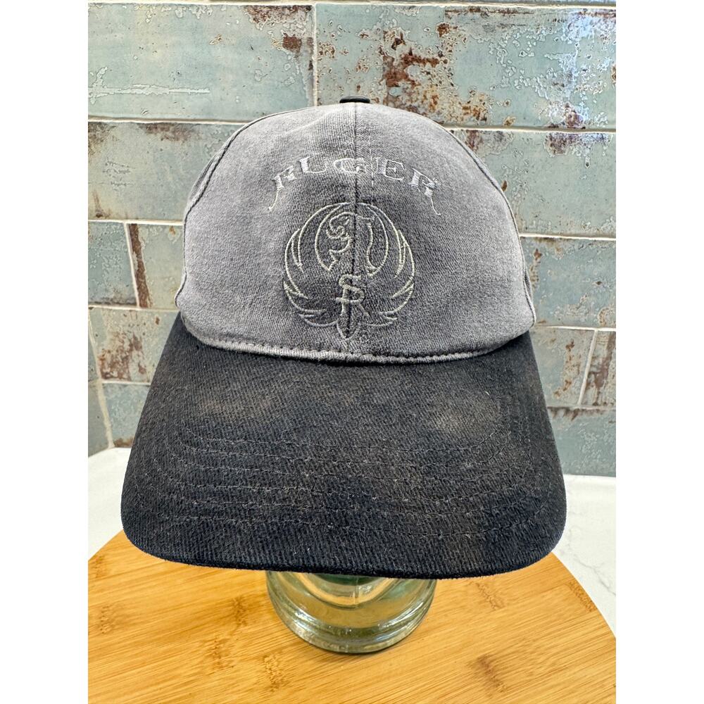 Vintage Ruger Embroidered Canvas Baseball Cap Graffiti Made in USA